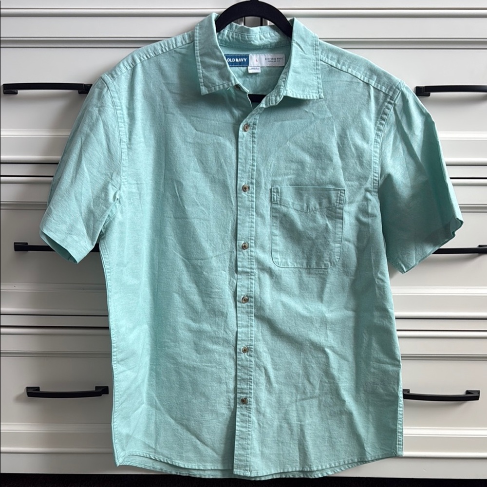 Old Navy Green Casual Button Down Shirt